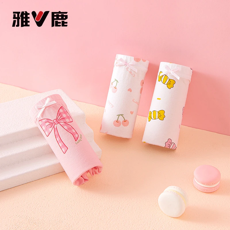 新款女童内裤纯棉a类棉儿童女生短裤女孩中大童宝宝平角裤66