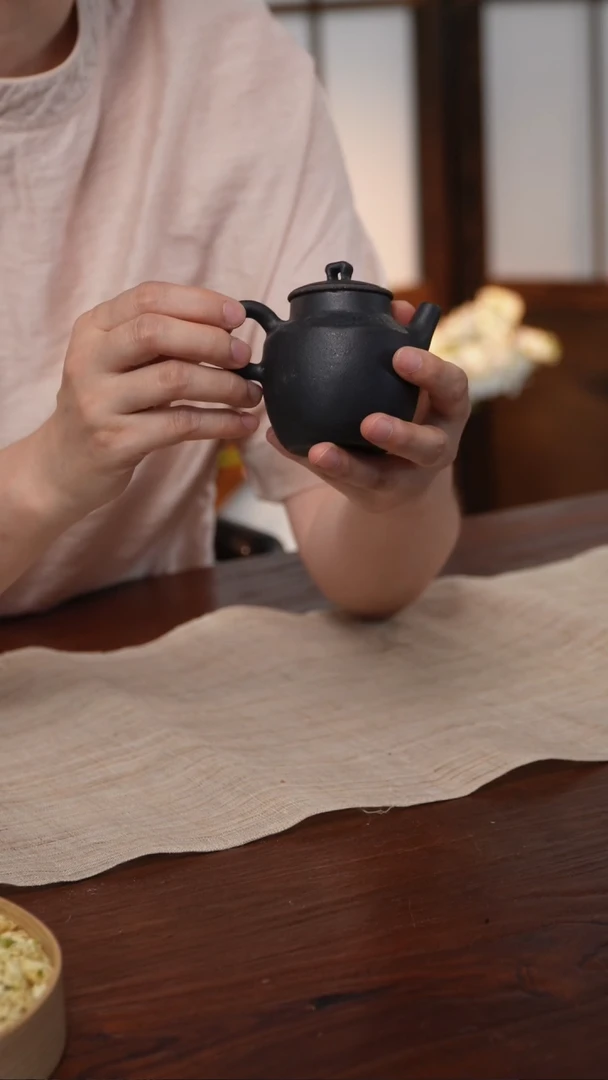 知禾系列 墨染回纹小茶壶110ml