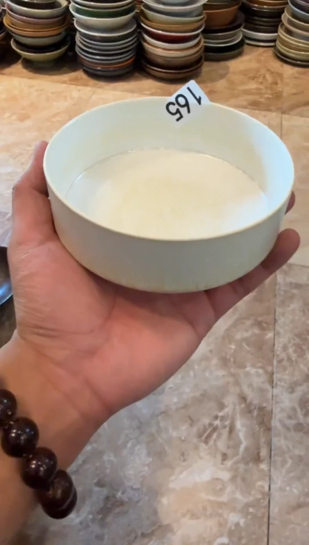 陶瓷成*165哑光白直身碗