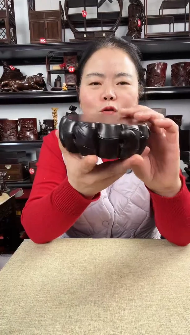 木老李红木工艺品竹节12.5