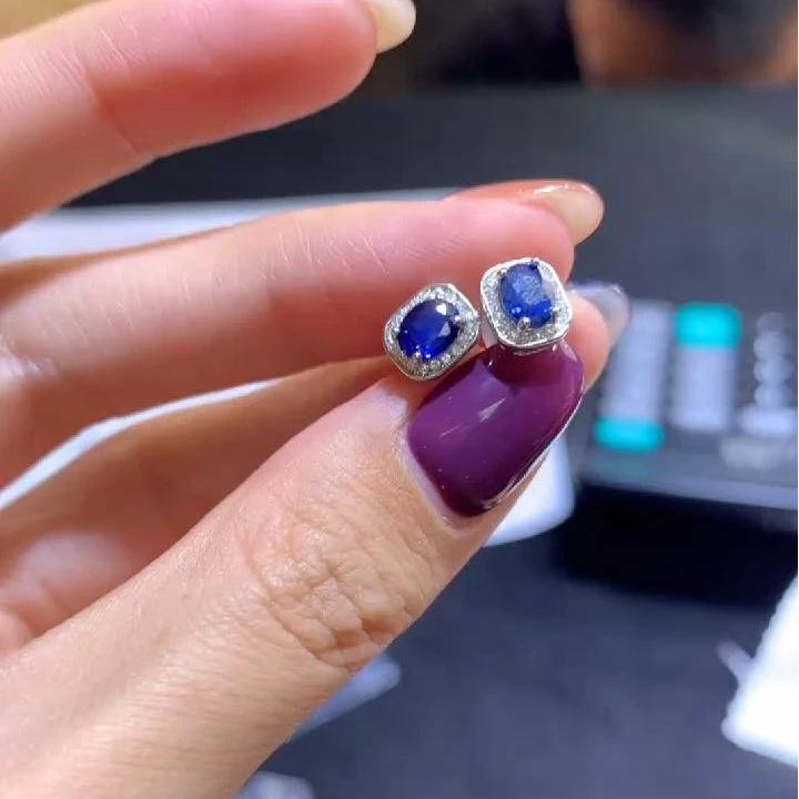 【逍遥】蓝宝石耳饰*001/56/多样性发/1对