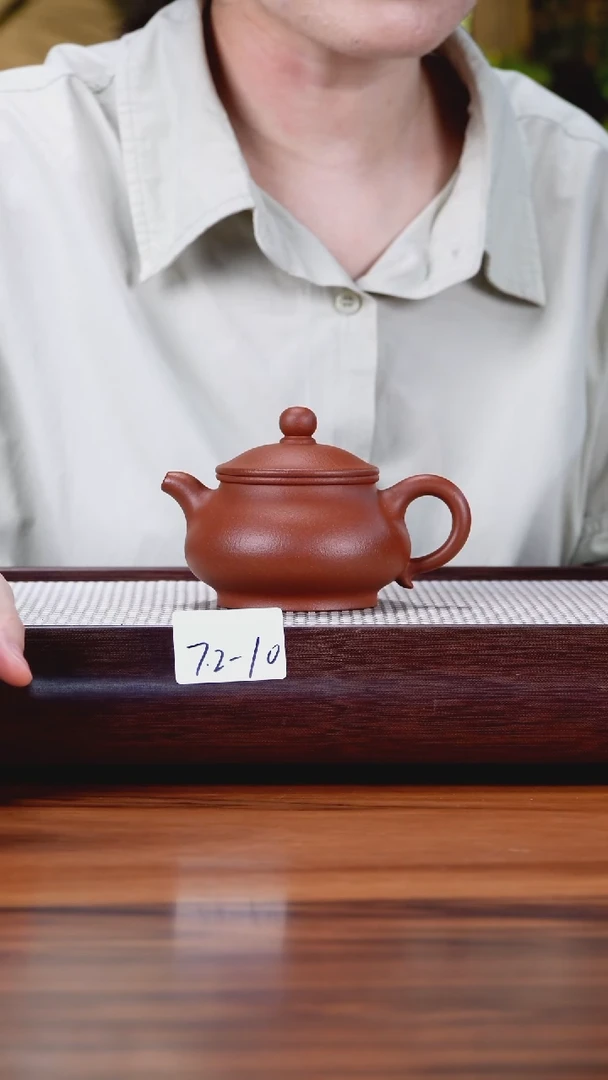 茶壶紫砂7.2-10红降坡 潘壶170