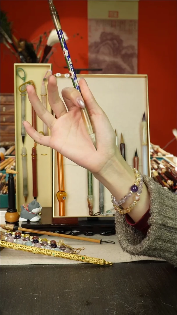 114号闪孤品高货毛笔链接 清水试笔 蘸墨不退