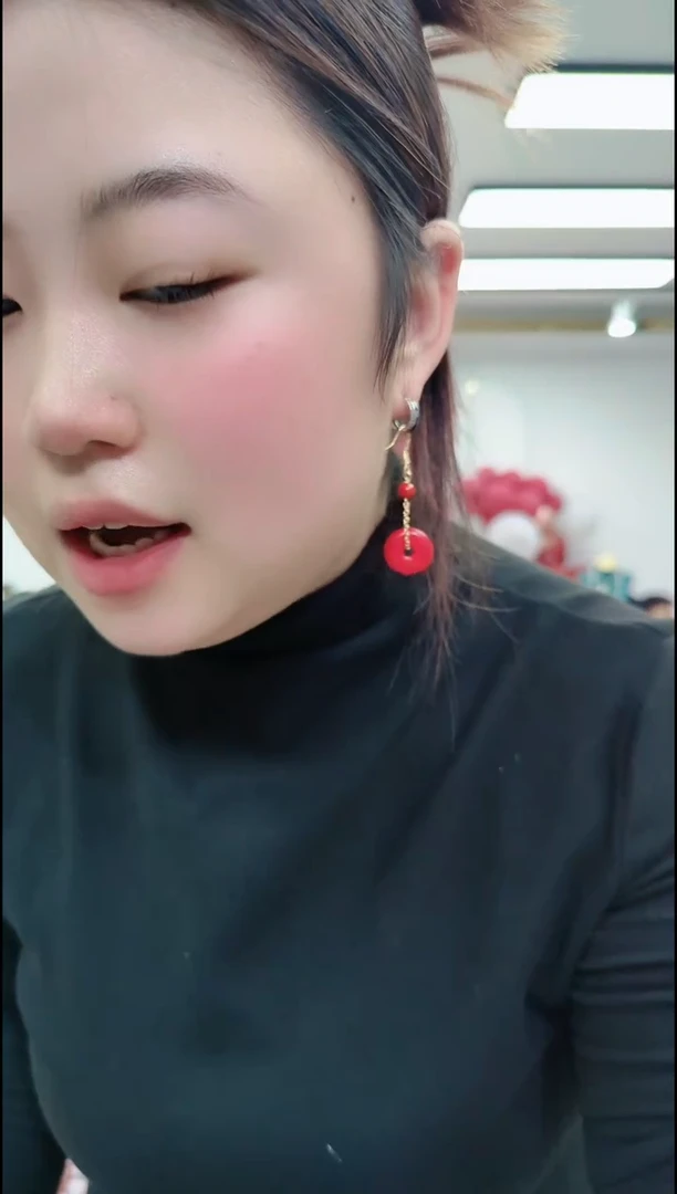 【闪购商品】玛瑙/玉髓耳钉合金2040红扣子耳坠