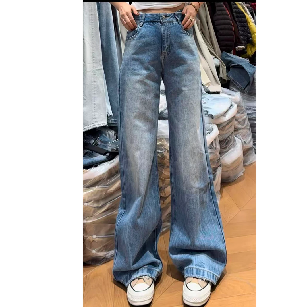 2025新款无弹高密牛仔裤女显瘦时尚