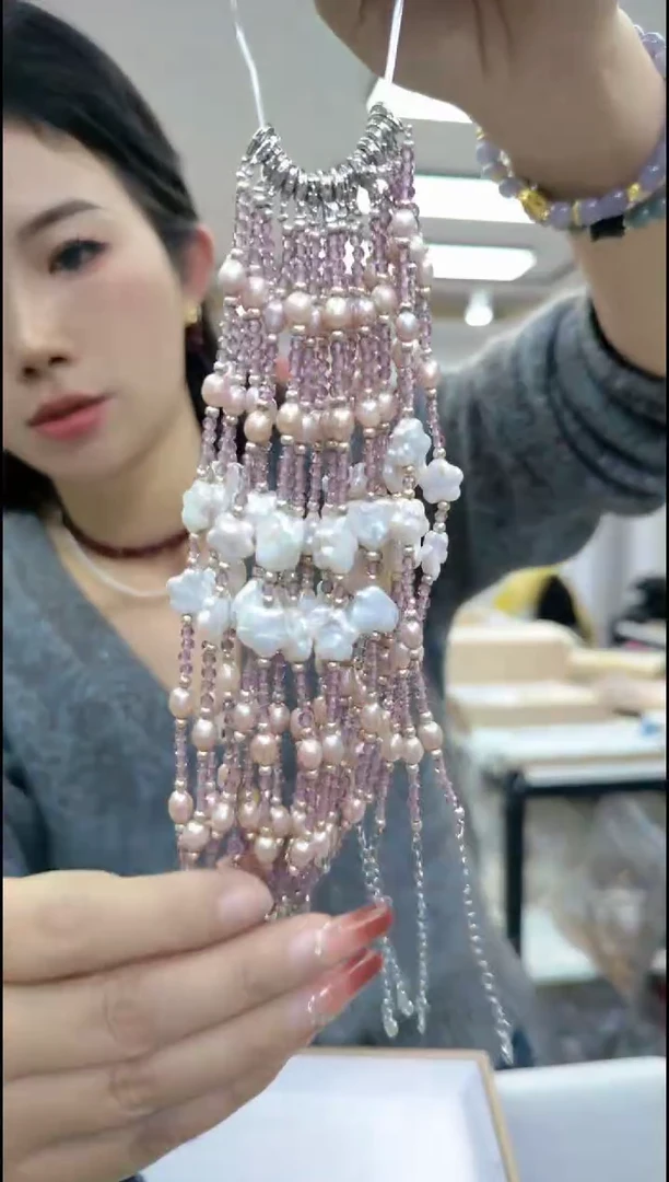 【闪购商品】淡水珍珠颈饰合金1498 巴洛克珍珠手链