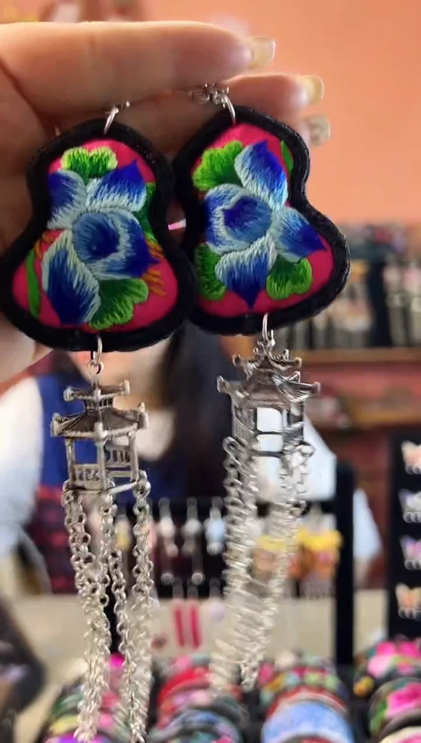 织绣艺枝独绣老绣饰品007