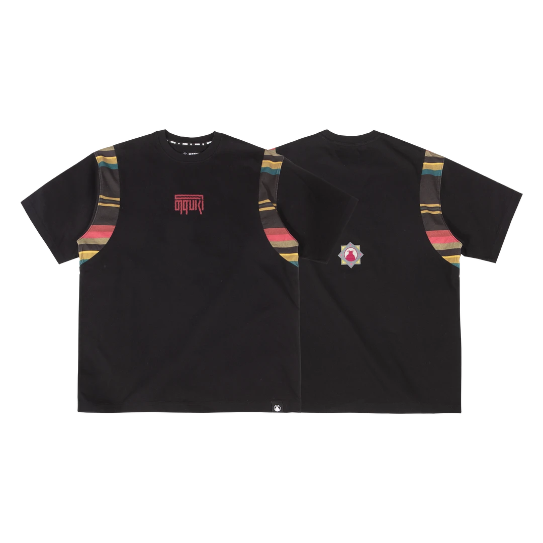 圣山服饰 原创设计2025春夏山南系列撞色T恤