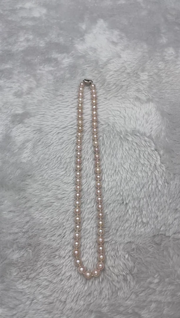项链银S925镶嵌海水珍珠AK6.5-7mm