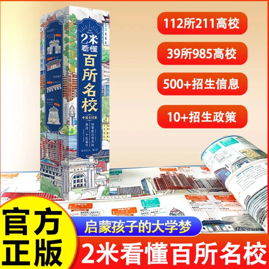 介绍985211大学把百所名校放进一个长卷里 启迪梦想 铸就未来