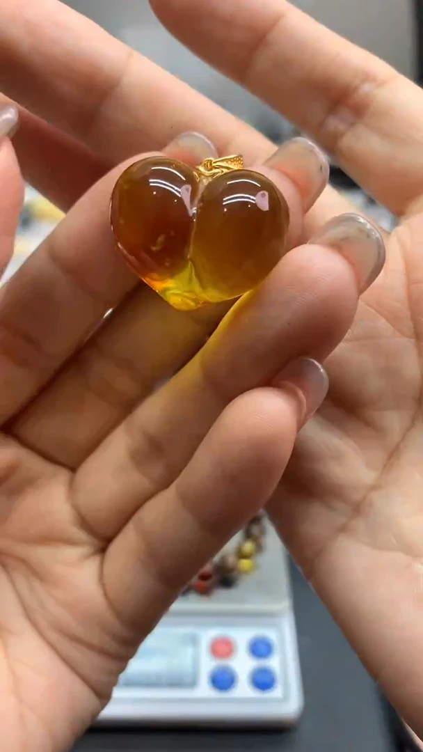银S925镶嵌琥珀珠宝奇石1816