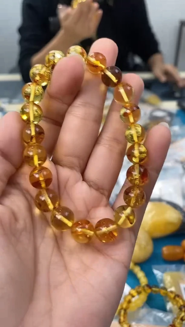 【闪购商品】琥珀裸石未镶嵌天然琥珀蜜蜡手串