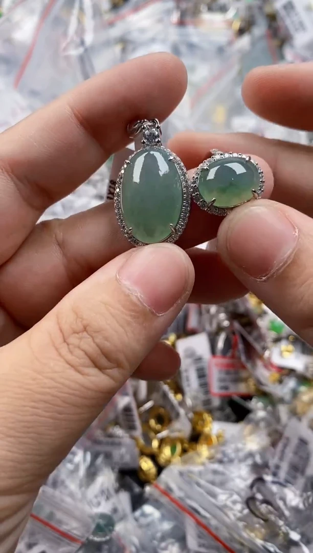 银S925镶嵌戒指翡翠333 1