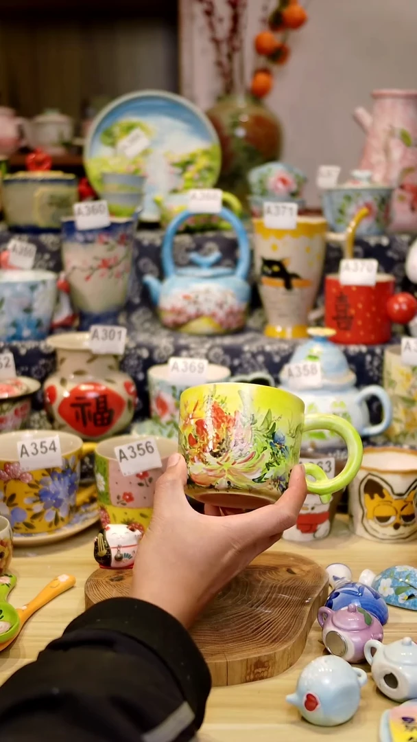 瓷片景德镇釉下彩手绘陶瓷