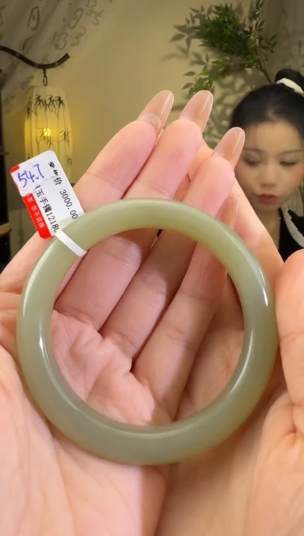 【闪购商品】和田玉手镯未镶嵌54.7手镯1