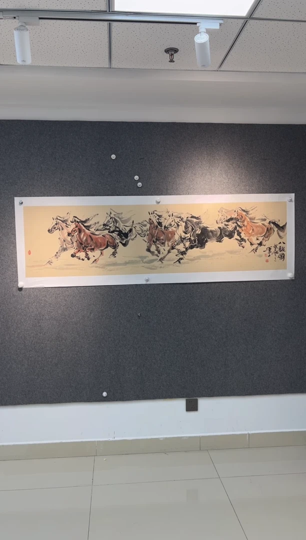 国画卜登云老师六尺条对开