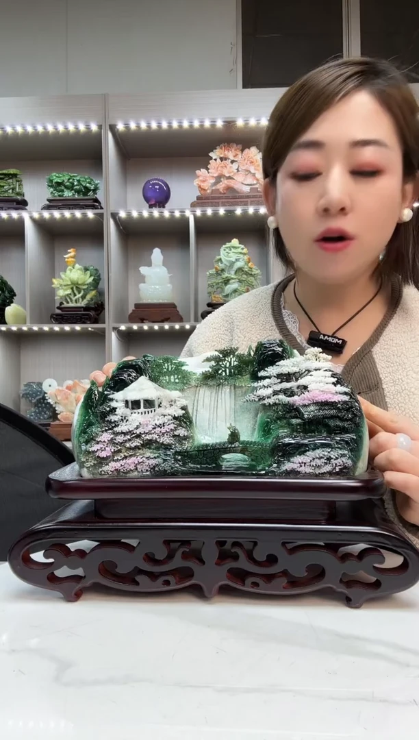 石材天然石材家居摆件办公室客厅玄关高档摆件