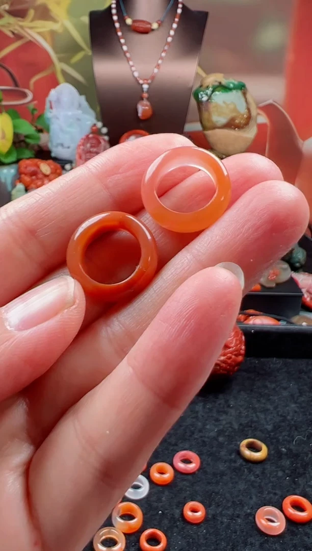 未镶嵌戒圈南红玛瑙内径12mm（多样性发其一）