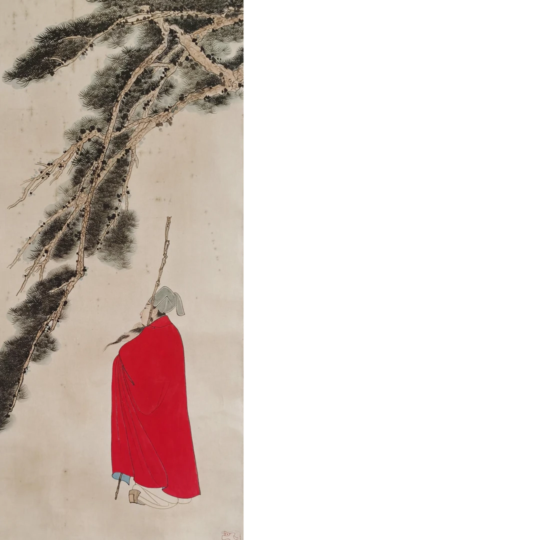 【辽拍】V250709-2-900《人物》（3.9平尺)  纸本镜片 ws1224