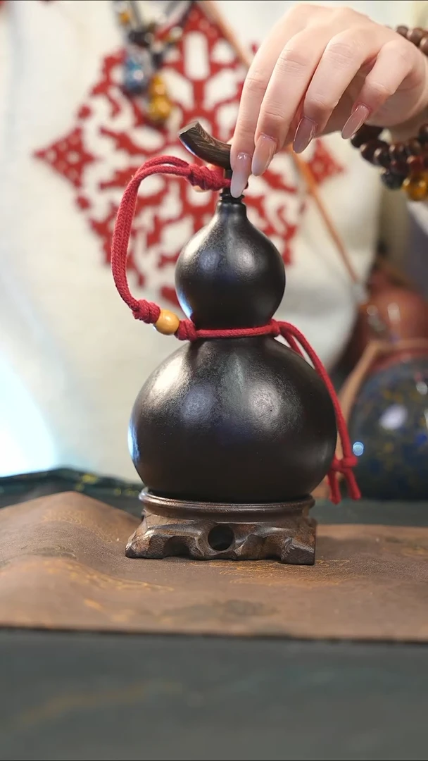 【闪购商品】RB163大漆酒葫芦不包手串及旋转底座