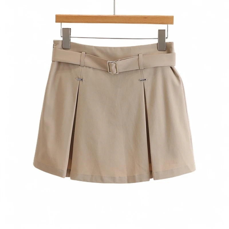 F894-【丽】时尚高腰显瘦气质百搭百褶短裙#ZLU56Q002