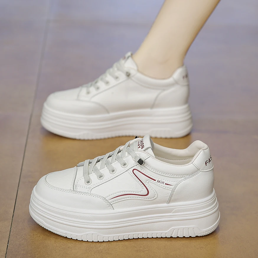 小个子增高厚底小白鞋女款板鞋新款懒人鞋子爆款休闲一脚蹬显脚小