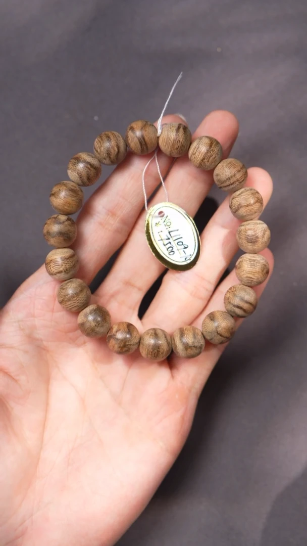 沉香手串L1109-14金三角黑棋11.5/11g