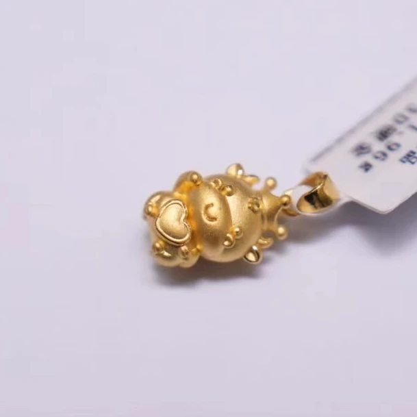 【澄澄专属】足金999吉祥元宝十二生肖双面丑牛吊坠