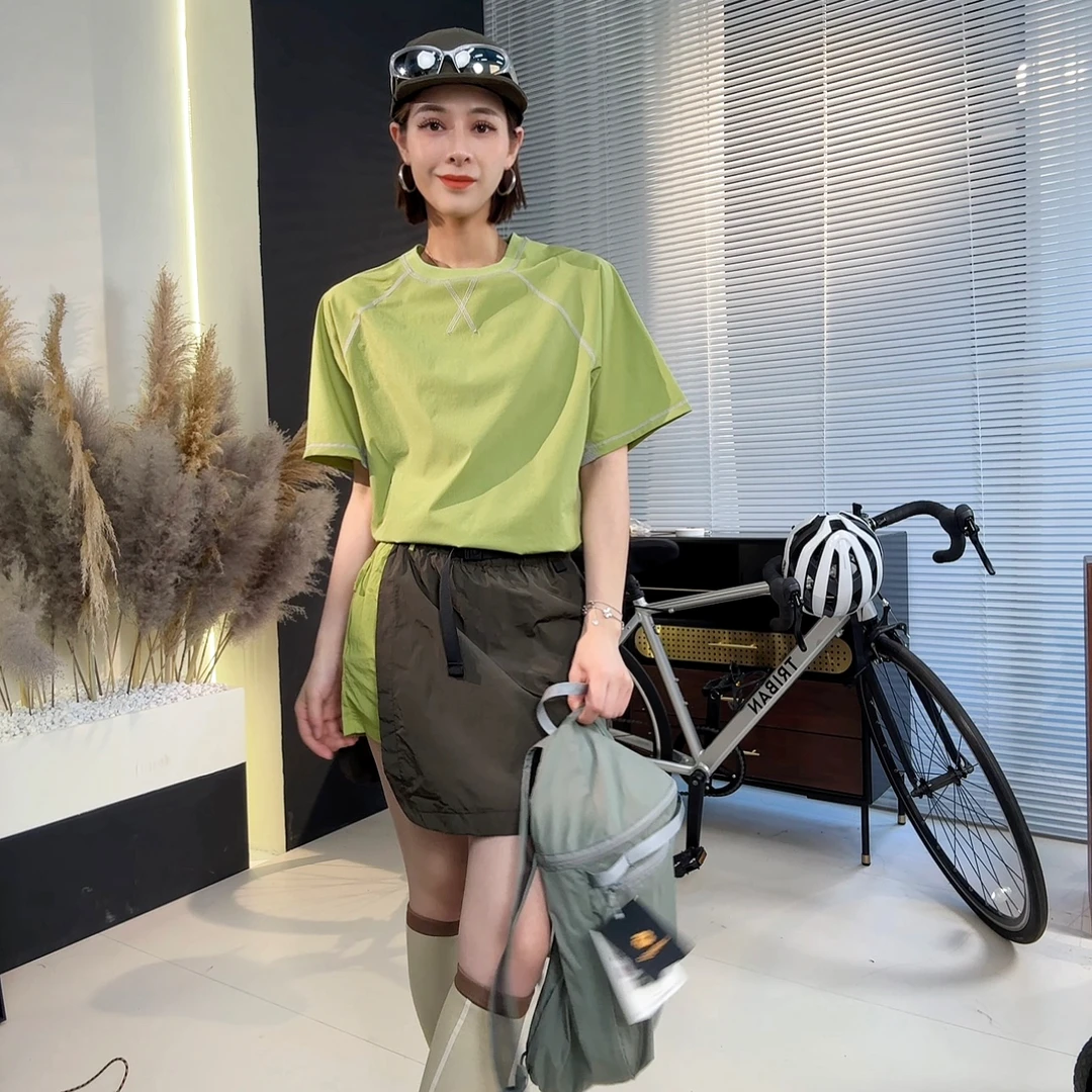 女士专属 很凉爽透气明线拼接插色潮流T恤CSSJ-5066CS