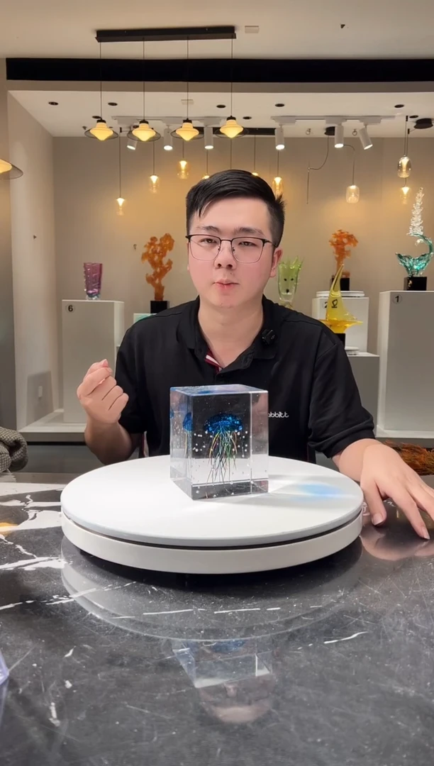 摆件巴比特美学-蓝色四方水母