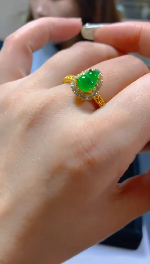 未镶嵌戒指翡翠多样性发一