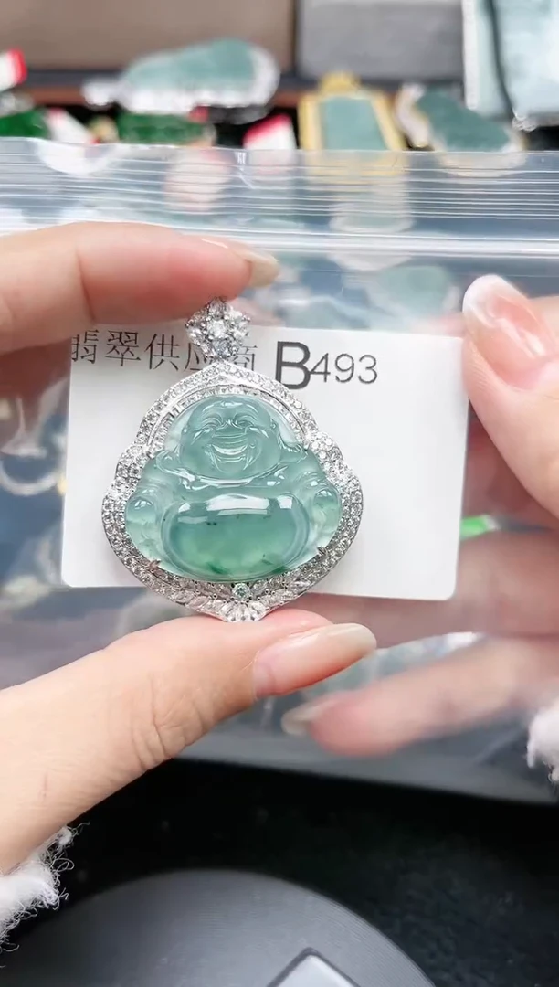 【闪购商品】翡翠颈饰未镶嵌493赠皮绳