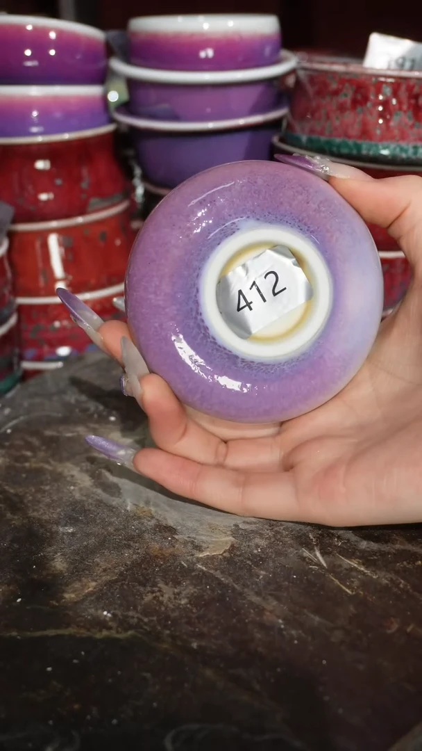 摆件陶精品窑变钧瓷茶器