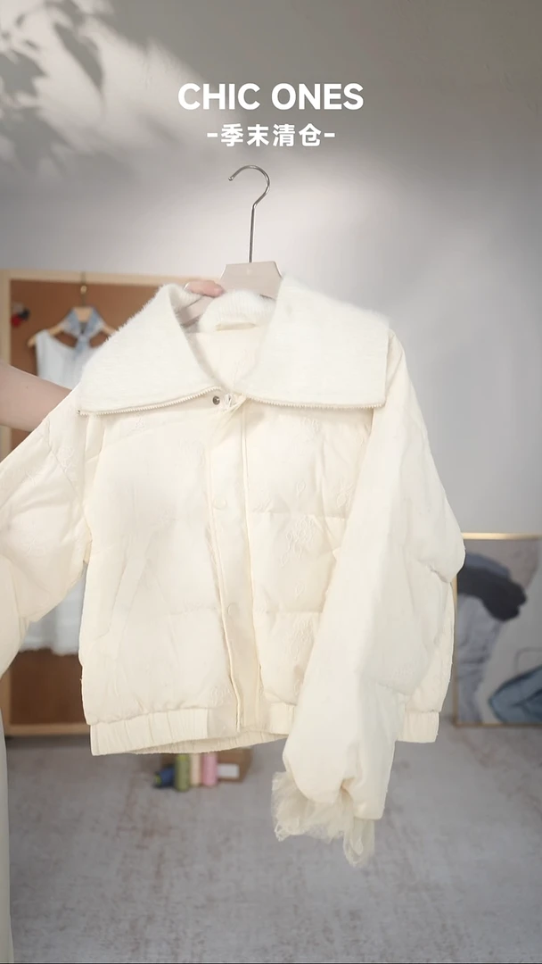 原创90白鸭绒羽绒服样衣