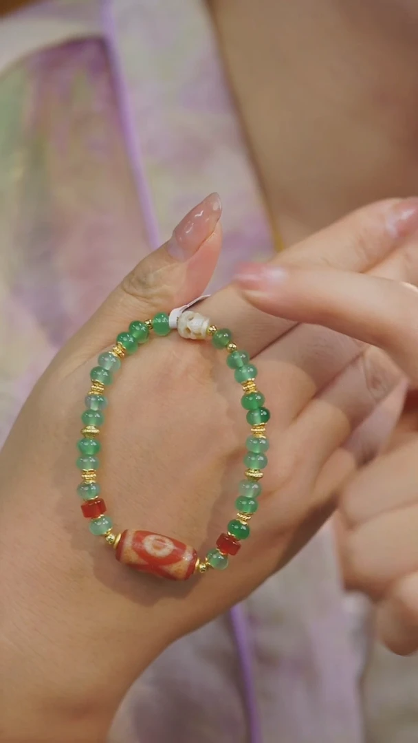 玛瑙/玉髓手串未镶嵌多样性发其一 熊猫3