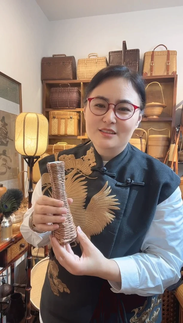 手工编花器花瓶摆件