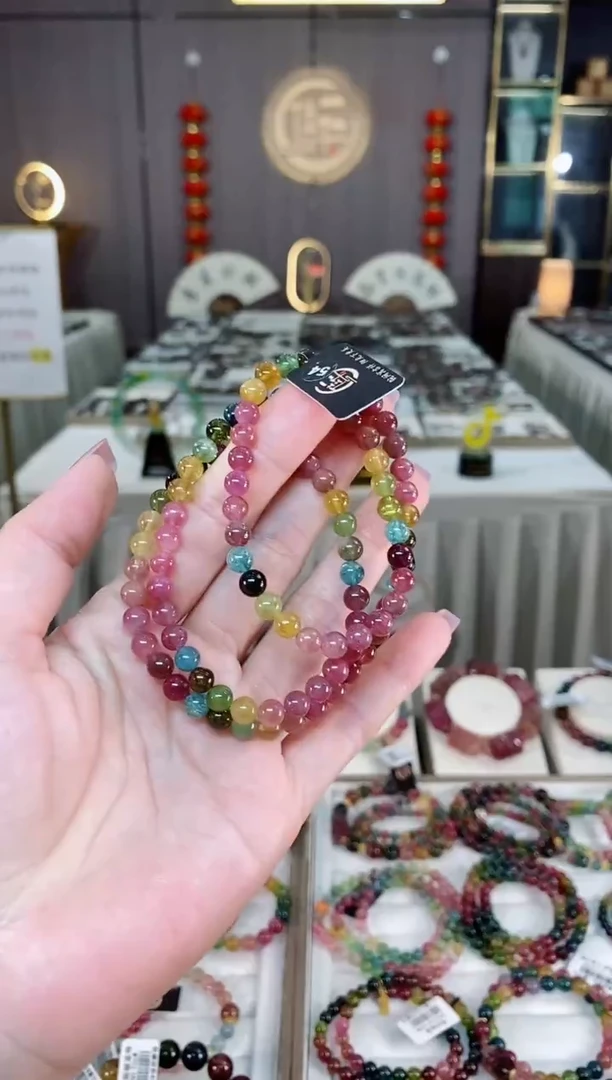 未镶嵌老矿碧玺三圈手串5mm+碧玺hon多样性发货一条