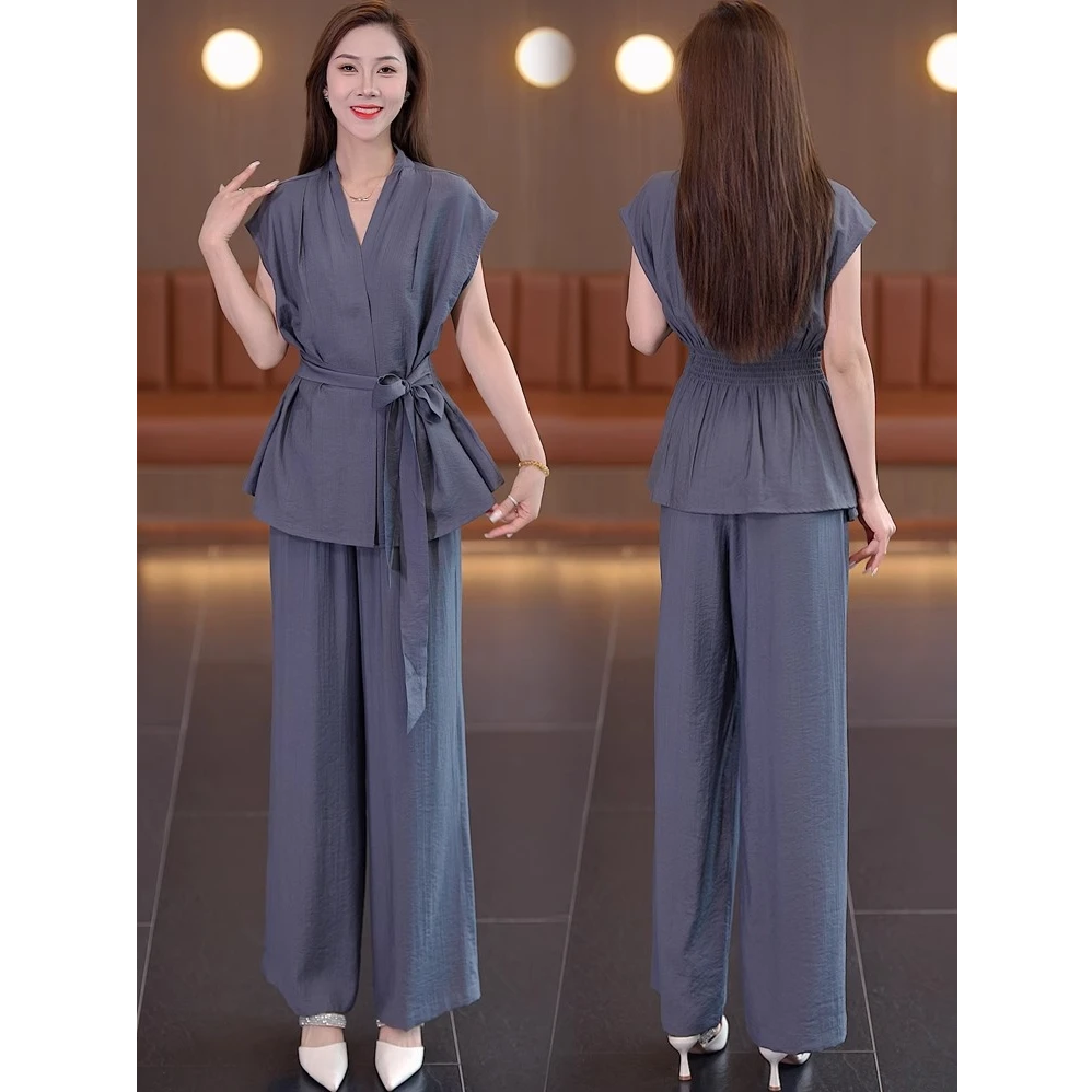 2025夏季新款大方得体穿搭一整套套装时尚洋气减龄显瘦遮肉两件套