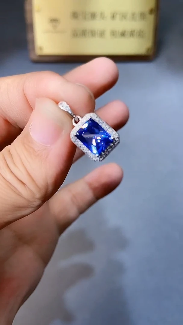 【闪购商品】蓝宝石颈饰银S925镶嵌354