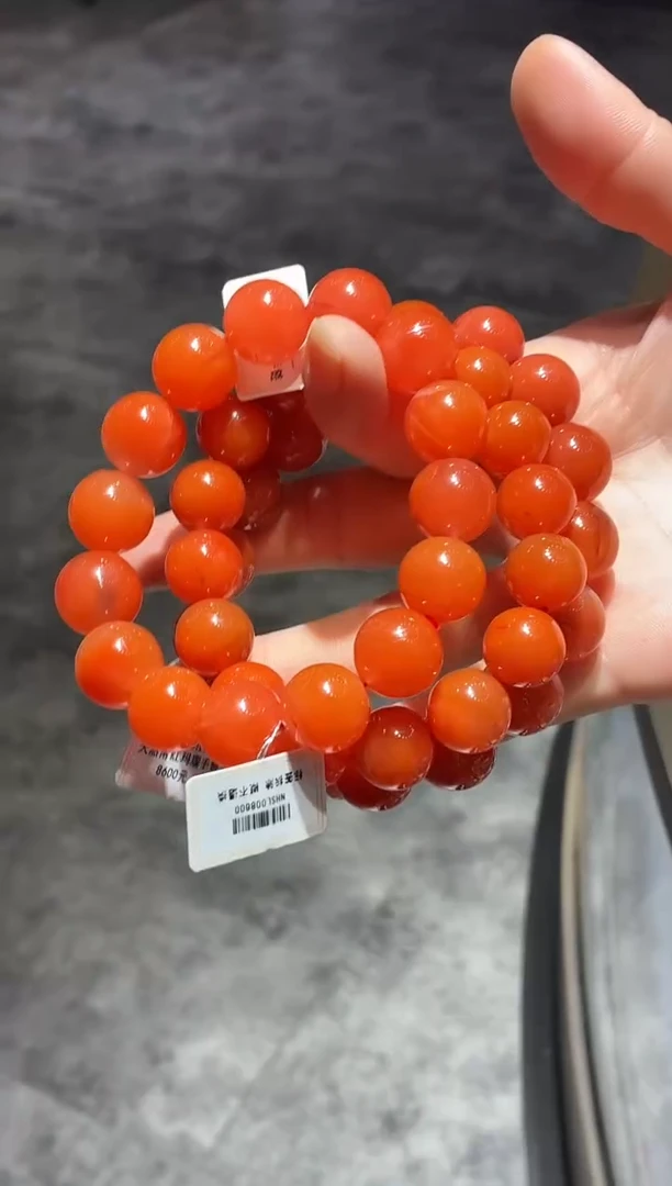 未镶嵌手串南红玛瑙29【】珠径12-13mm-多样性发一-不退不换