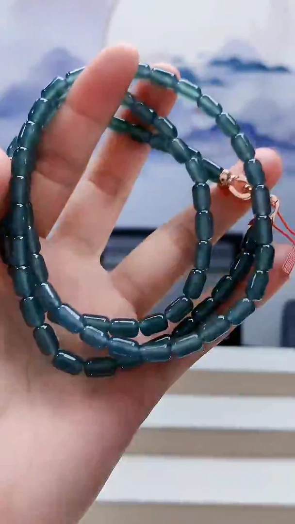 未镶嵌定制翡翠4852lr-毛货珠链38