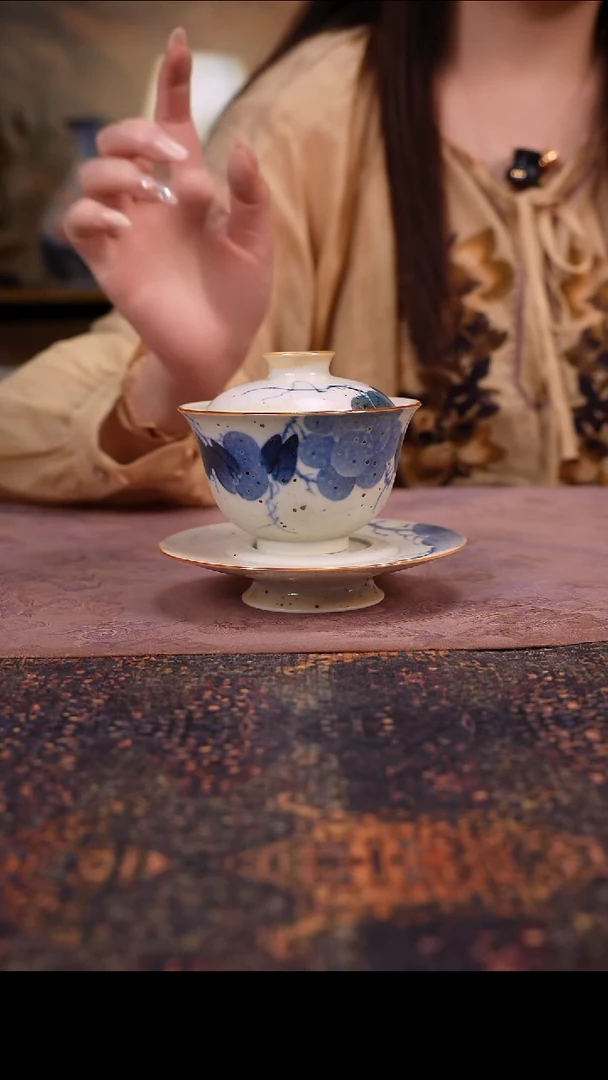 杯景德镇陶瓷杯碗柴烧多人