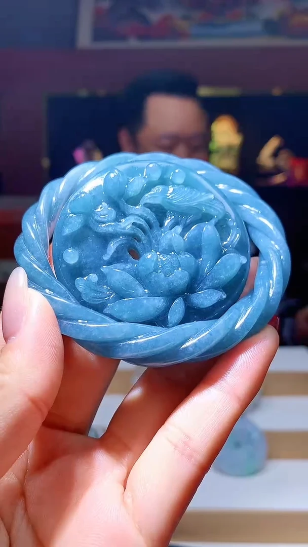 【闪购商品】定制翡翠未镶嵌1034hm-毛货挂件52