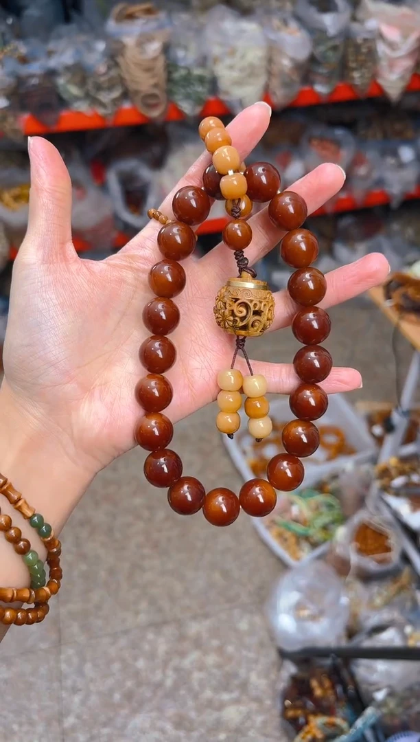 吊坠菩提根/象牙果深色栗子香炉手持 车挂