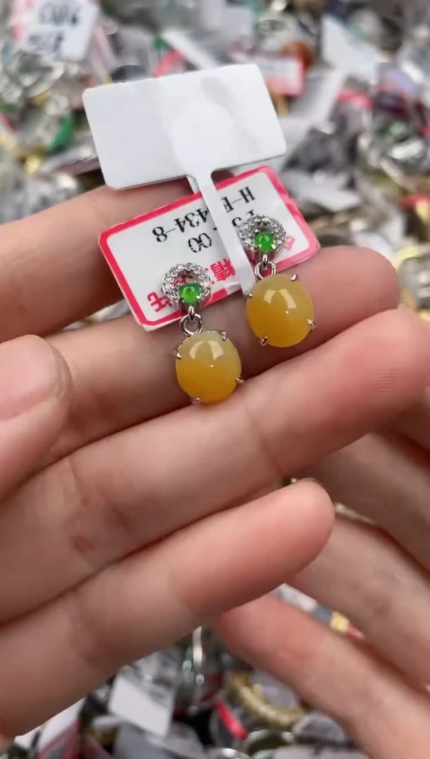 银S925镶嵌戒指翡翠222   8