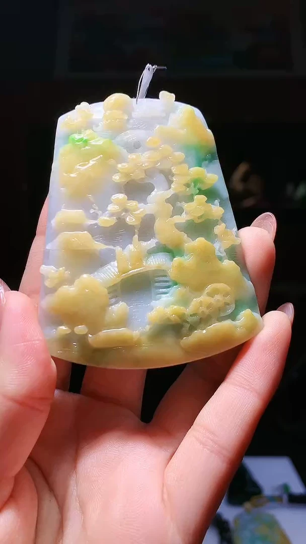 【闪购商品】定制翡翠未镶嵌1034hm-毛货挂件29