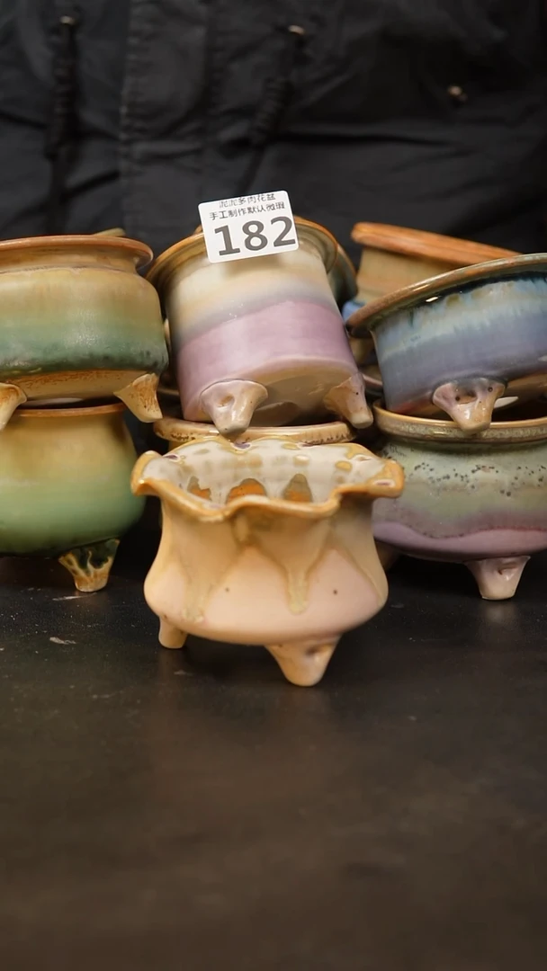 【闪购商品】瓷片182泥泥手工花盆