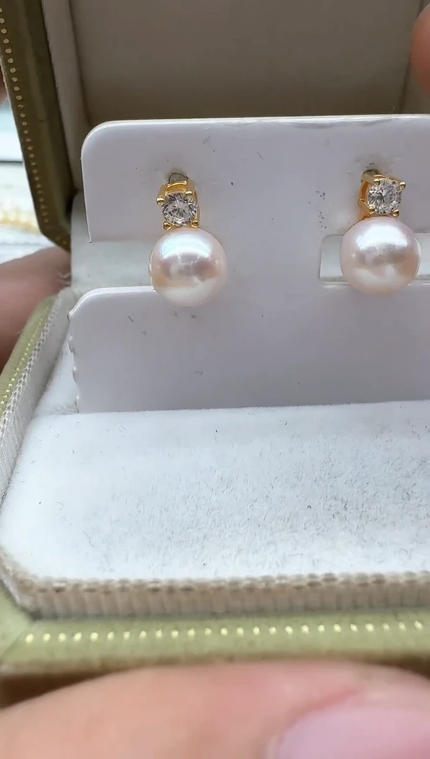 【闪购商品】海水珍珠耳饰银S925镶嵌非基地发货不带证书