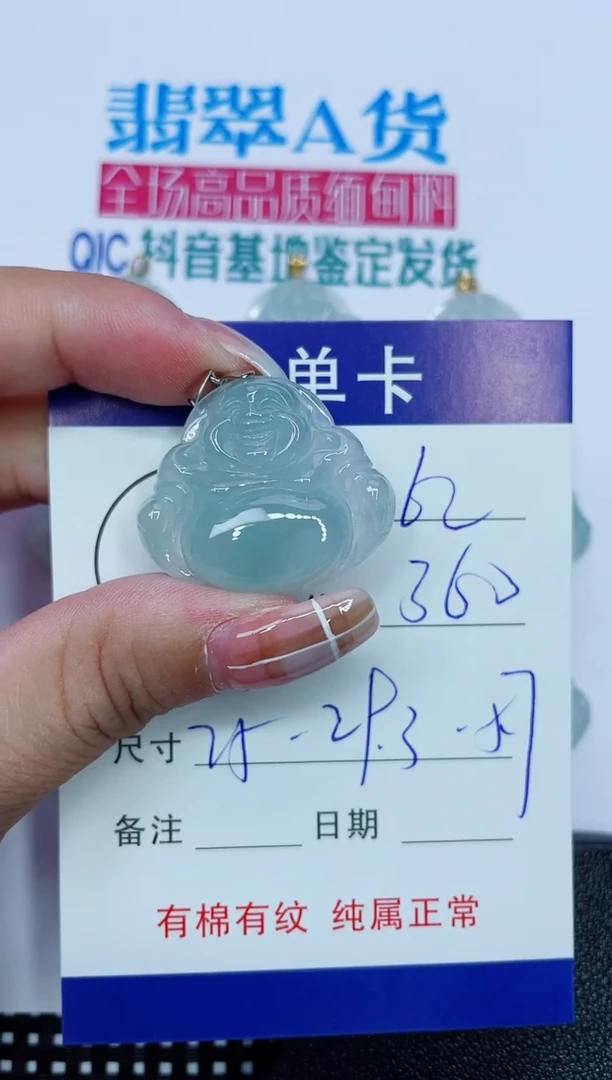 吊坠(赠链)银S925镶嵌翡翠62