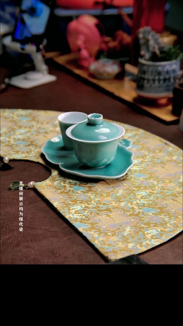 摆件瓷彤云山房高端茶器3件